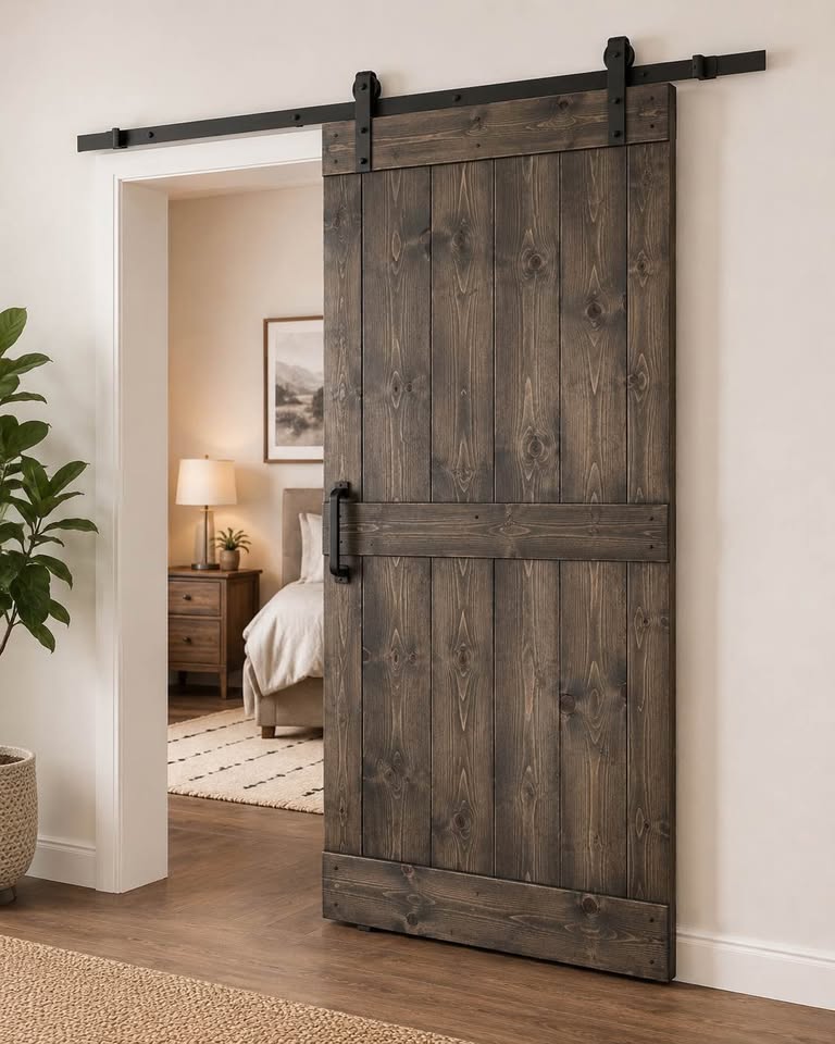 Solid Wood Sliding Barn Door 40x84 with hardware