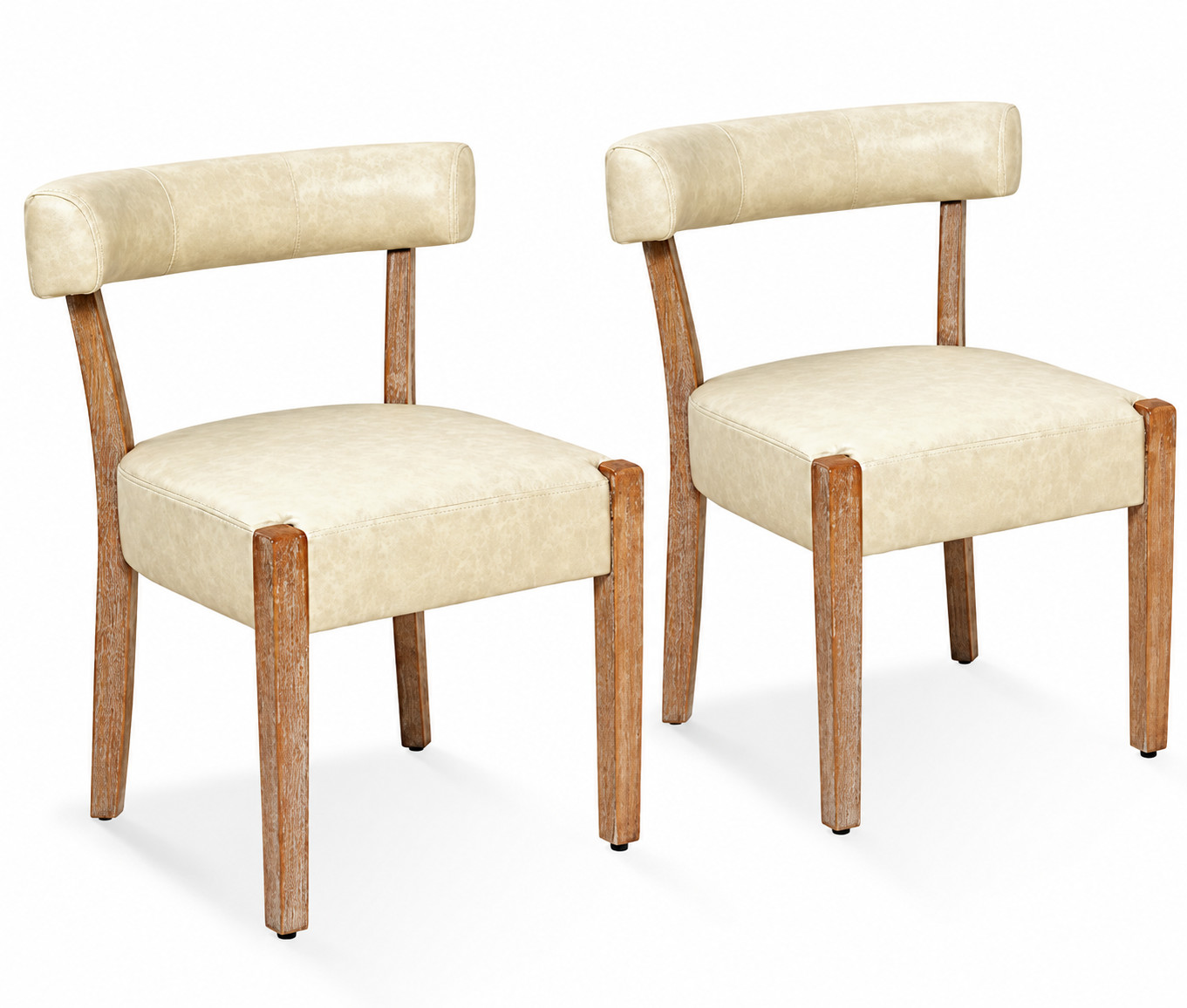 Beige Modern Dining Chairs Set of 2