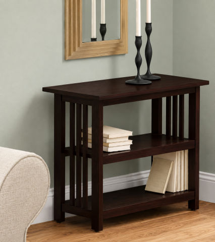 Under-Window Bookshelf – Espresso Finish