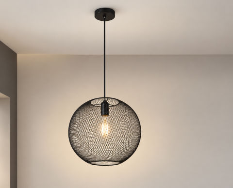 Pendant Lights, Adjustable DIY Ceiling Spider Lamp, Industrial Vintage Black Metal Shade Chandelier Hanging Lights for Kitchen Bedroom,1 Light