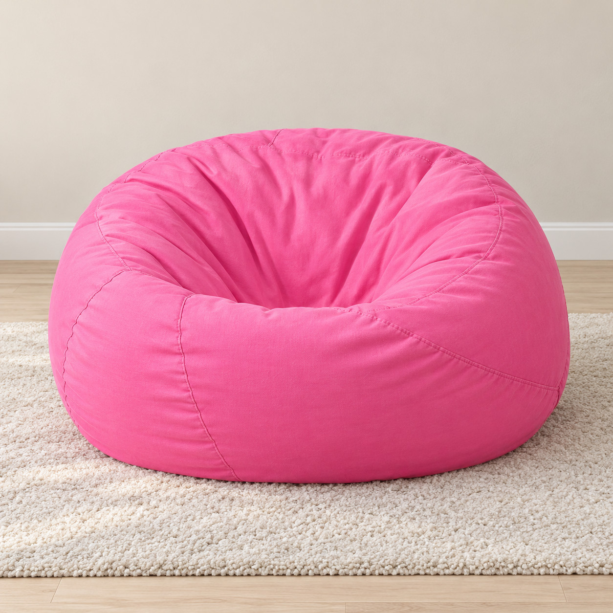 EMMA + OLIVER Pink Bean Bag Chair