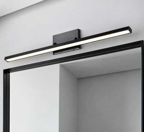 25 -Inch Black Modern Adjustable Vanity Light, LED Bathroom Light Fixtures, Vertical or Horizontal Wall Sconce