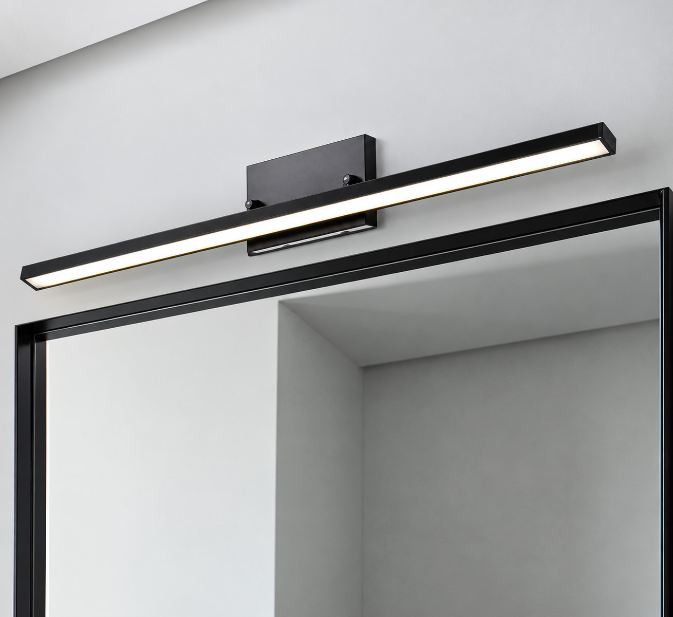 25 -Inch Black Modern Adjustable Vanity Light, LED Bathroom Light Fixtures, Vertical or Horizontal Wall Sconce